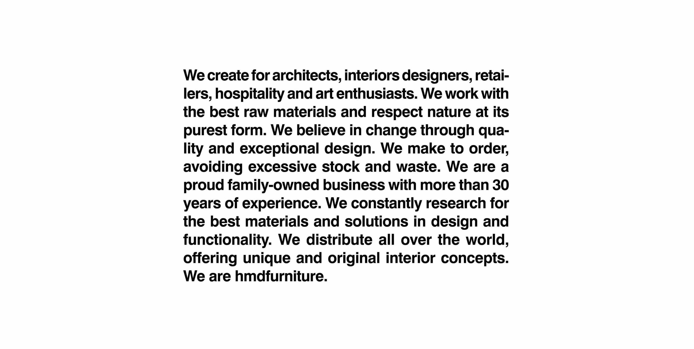 About us HMD Furniture